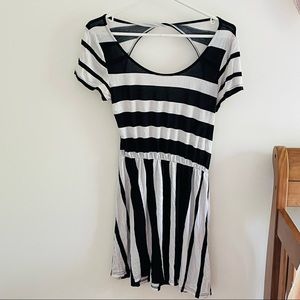H&M Black and white striped dress